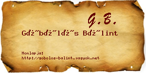 Göbölös Bálint névjegykártya